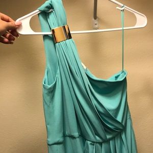 Turquoise mini dress, Max and Cleo brand, size 6